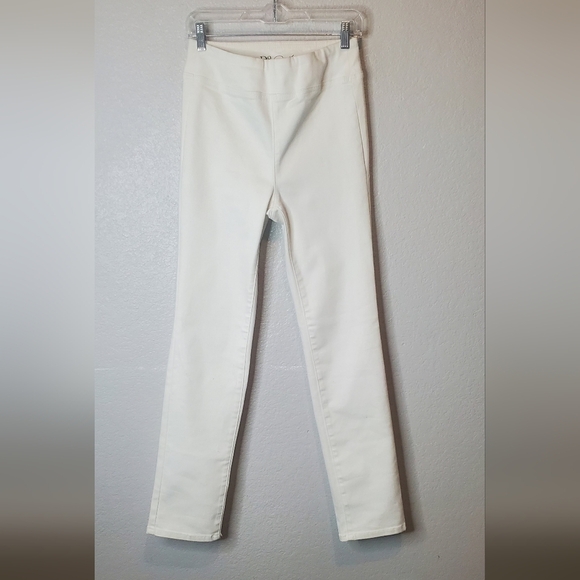 💚5/$25 DG2 Diane Gilman Compact Comfort Denim Bootcut Jeans White Size 2 Tall - Picture 9 of 9